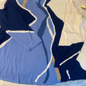 chico's size 4 new sweater blue